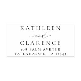 Classic Elegant bröllop Returadress Självfärgande Stämpel