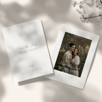 Classic Elegant Minimalist DIY Wedding Spara Datumet