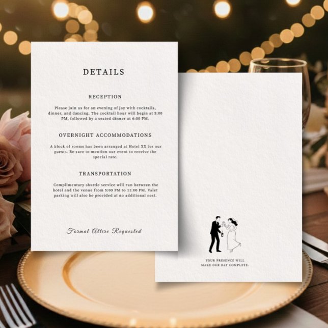 Classic Elegant Minimalist Enclosure Card Tilläggskort (Skapare uppladdad)