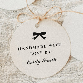 Classic Elegant Ribbon Bow Handmade with Love by Stämpel