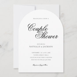 Classic Elegant Script Couple Shower Invitation Inbjudningar