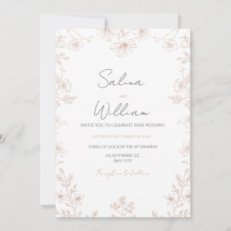 Classic Elegant Wedding Invitation | Timeless Inbjudningar