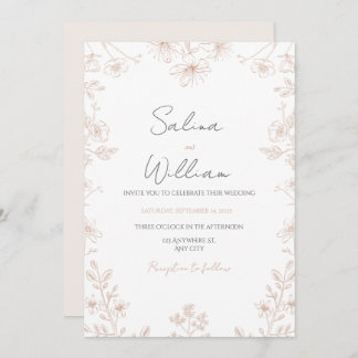 Classic Elegant Wedding Invitation | Timeless Inbjudningar