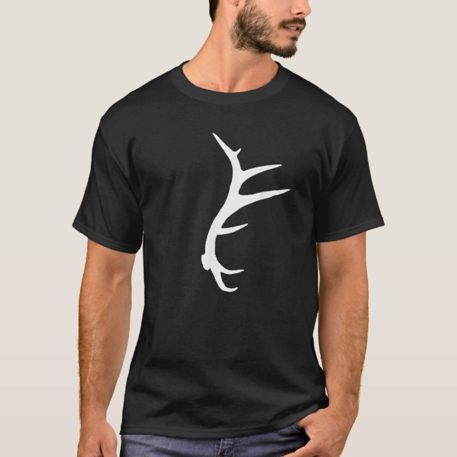 Classic Elk Shed Antler Manar Horn Hunter Elk T Shirt (Framsida)