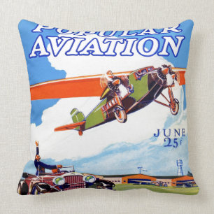 CLASSIC EPHEMERA FRÅN 1920 ÅRS RETRO AVIATION KUDDE
