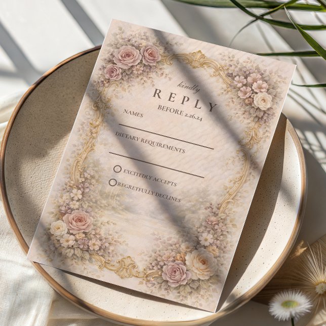 Classic European Baroque Wedding OSA Kort (Skapare uppladdad)