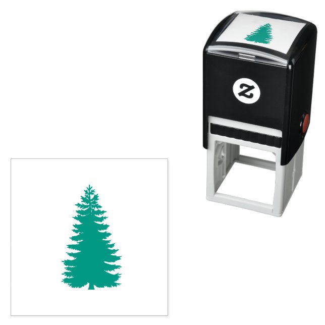 Classic Evergreeen Gräs Träd Plant Wood Art Frimär Självfärgande Stämpel (In Situ)