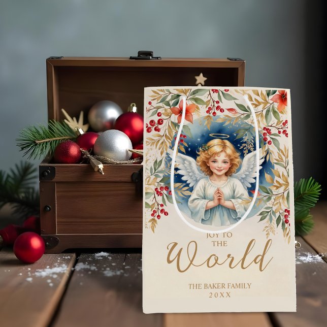 Classic Exquisite Christmas Victorian Angel Xmas (Classic Romantic Exquisite Christmas Angel with Flowers Victorian-Themed Inspired Christmas.)