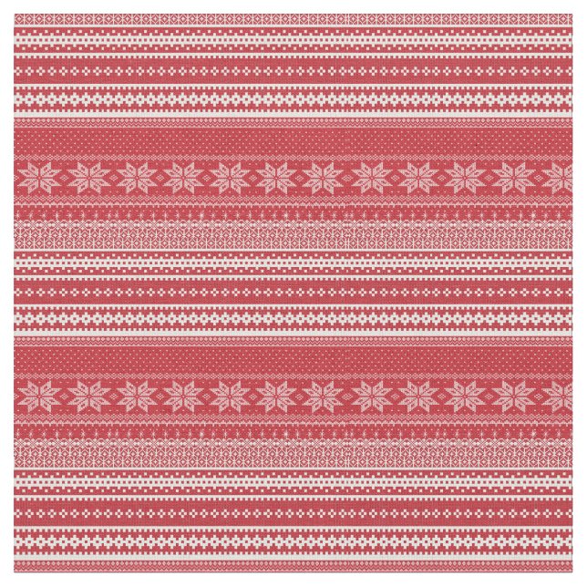Classic Fair Isle Print Tyg (Närbild)