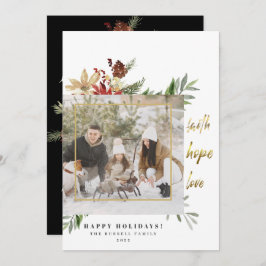 Classic Faith Hope Kärlek 2 Bild jul Julkort