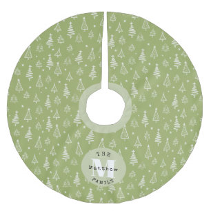 Classic Family Grönt Julgran Julgransmatta Borstad Polyester