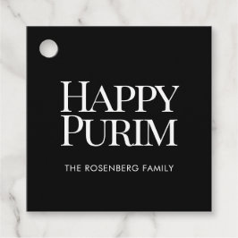 Classic Family Name Happy Purim Gåvor Etiketter