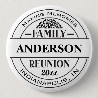 Classic Family Reunion Button Custom Text Badge Knapp