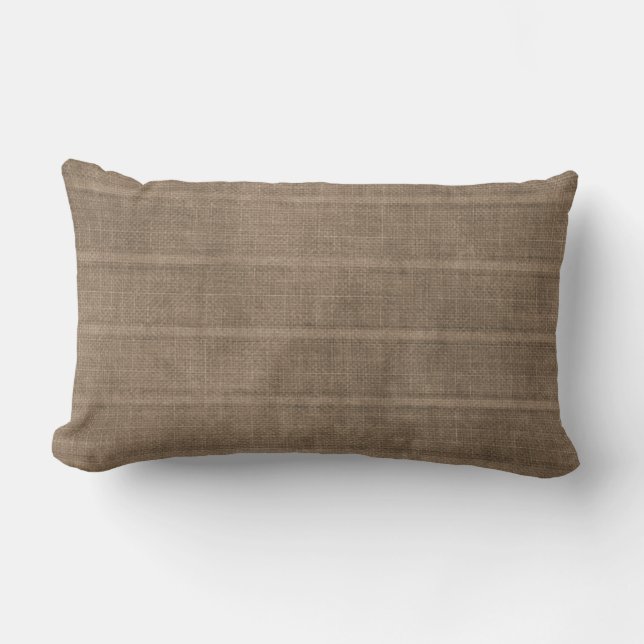 Classic Faux Linen Brown Dekorativ kudde (Framsida)