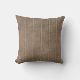 Classic Faux Linen Brown Kudde