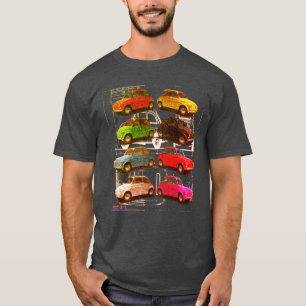 Classic Fiat 500, teknisk färg T Shirt