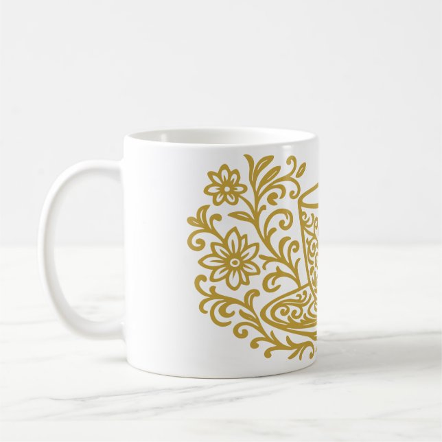 Classic Filigree Engraving CoffeClassic Mug, 11 oz Kaffemugg (Vänster)