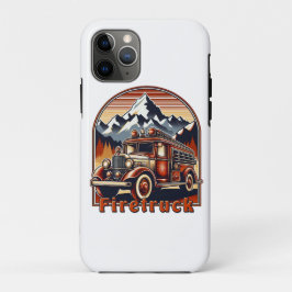 Classic Fire Truck & Mountain