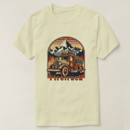 Classic Fire Truck & Mountain T Shirt
