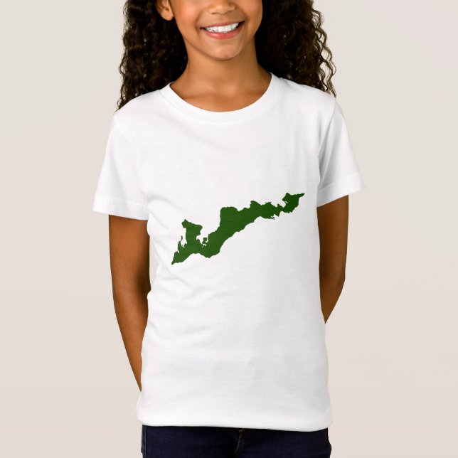 Classic Fishers Island Logotyp Shirt - Grönt Tee (Framsida)