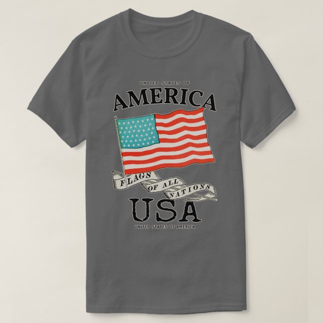 Classic Flagga of America T Shirt (Design framsida)