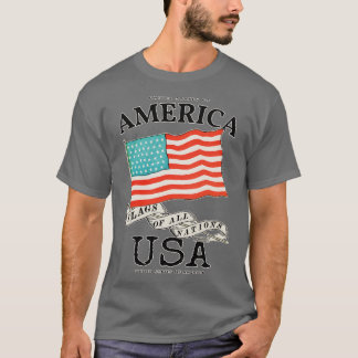 Classic Flagga of America T Shirt