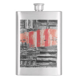 Classic Flask – Red Pulse Abstract Design Fickplunta