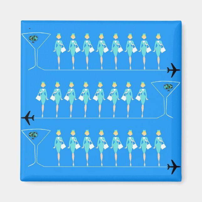 Classic Flight Attendant Magnet (Framsidan)