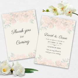 Classic Floral Wedding Invitation Inbjudningar