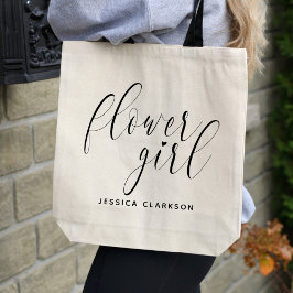 Classic Flower Girl Tote Bag Tygkasse