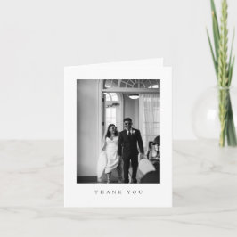 Classic Formal Wedding Photo Folded Thank You Card Tack Kort