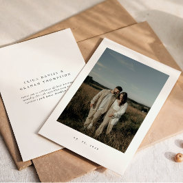 Classic Formal Wedding Photo Invitation Inbjudningar
