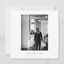 Classic Formal Wedding Photo Thank You Card Tack Kort