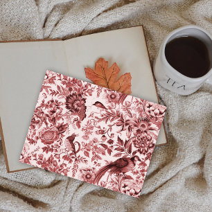 Classic Fransk Countryside Toile du Jouy Vykort