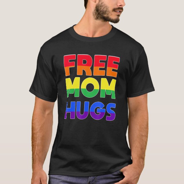Classic Free Mamma Hugs LGbt Pride Gay Transgender T Shirt (Framsida)