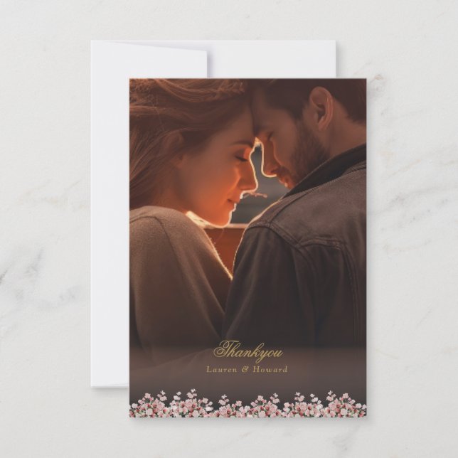 classic french floral garden chateau wedding tack kort (Framsida)