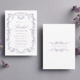 Classic French Victorian Lavender Bridal Shower Inbjudningar