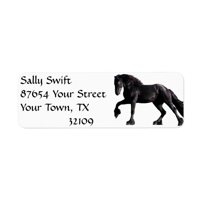 Classic Friesian Returadress Etikett (Framsidan)