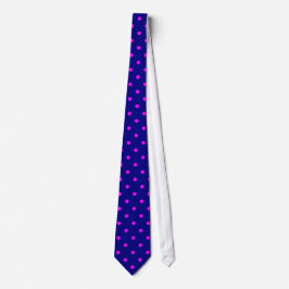 Classic Fuchsia Polka dots på marinplattan Slips