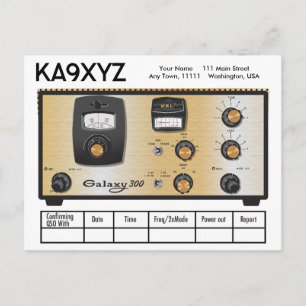 Classic Galaxy 300 Radio Transceiver QSL Vykort