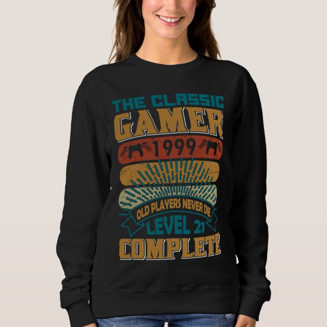 Classic Gamer 1999 Old game Player  Video Gaming T Shirt (Framsida)