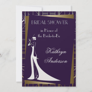 Classic Gatsby Deco Inbjudningskort för möhippan