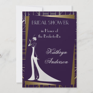 Classic Gatsby Deco Inbjudningskort för möhippan