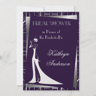 Classic Gatsby Deco Inbjudningskort för möhippan2