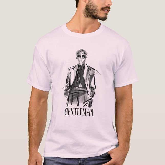 Classic Gentleman Graphic T-Shirt (Framsida)