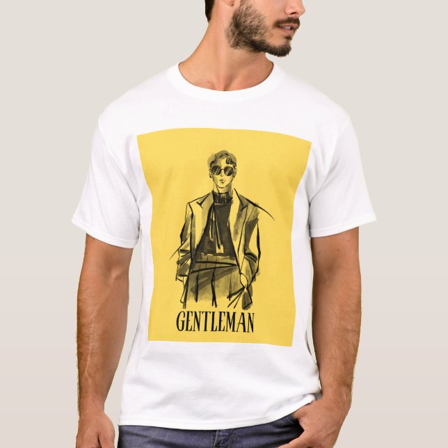 Classic gentleman Stil T-Shirt (Framsida)