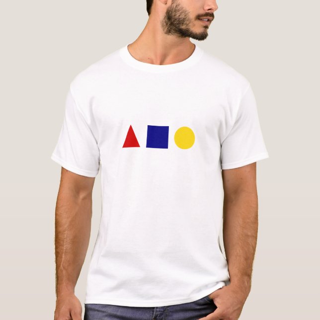 Classic Geometric Bauhaus Art T Shirt (Framsida)