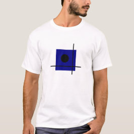 Classic Geometric Bauhaus Design Blue T Shirt