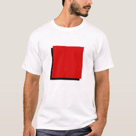 Classic Geometric Bauhaus Red Square T Shirt