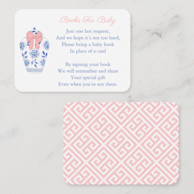 Classic Ginger Burk Bygger Flicka Bibliotek Tilläggskort (Fram/baksida)